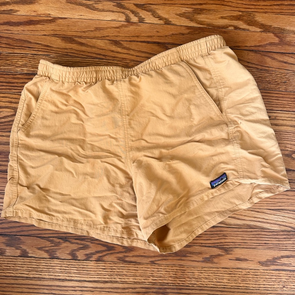Patagonia Mustard Elastic Waist Shorts